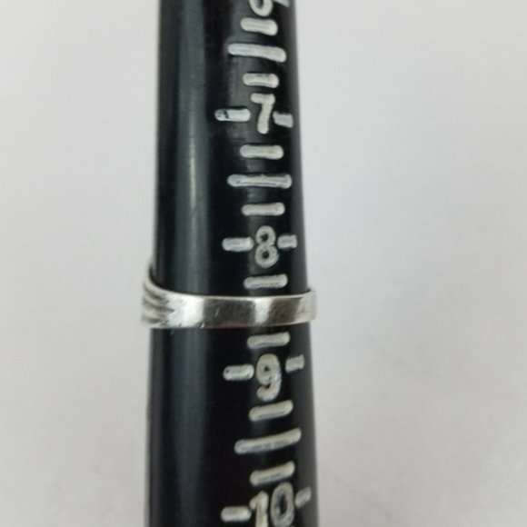 Vintage Modernist Fancy Sterling SILVER Dome Ring - Picture 4 of 8